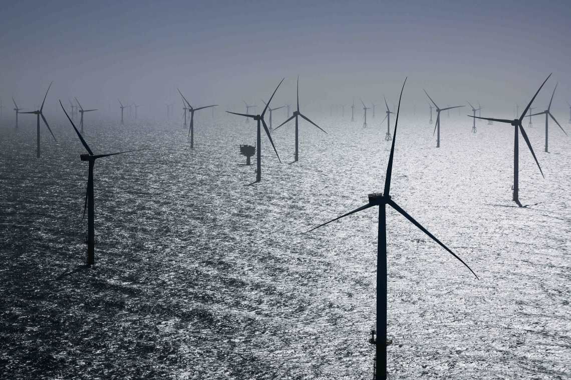 Offshore-Windparks Kaskasi in der Nordsee: Wer in Deutschland Windräder auf See bauen will, muss in der Regel viel Geld mitbringen.