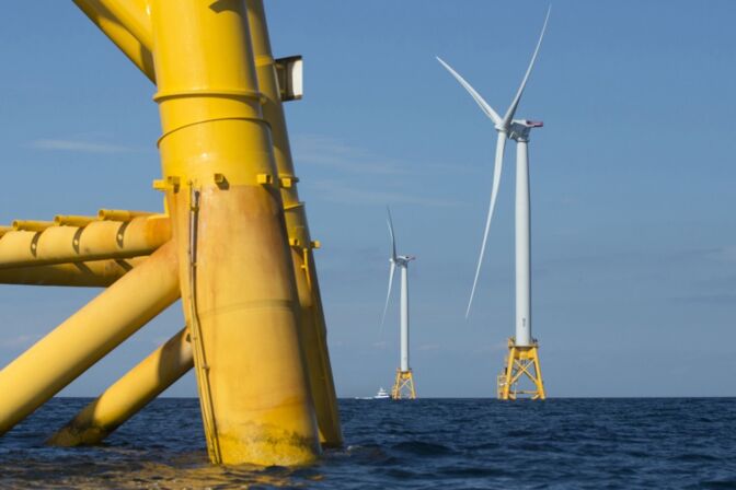 Offshore-Wind in den USA: Der Windpark Block Island vor der Küste von Rhode Island im Atlantik ist seit Ende 2016 in Betrieb.