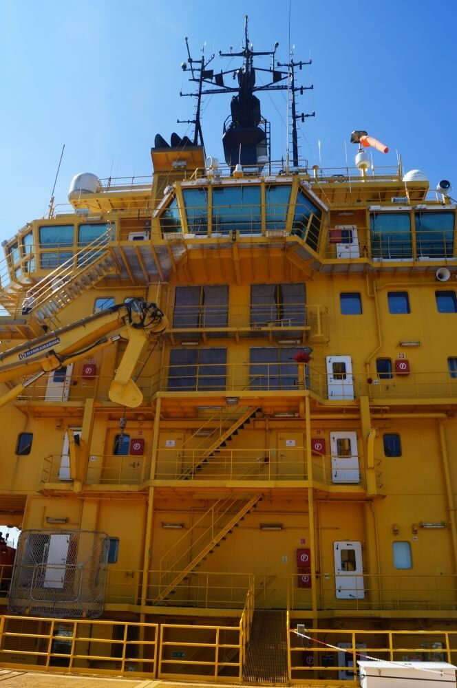 Edda Fjord: Das Schiff arbeitet sowohl für die Windindustrie als auch in der Öl- und Gasbranche.