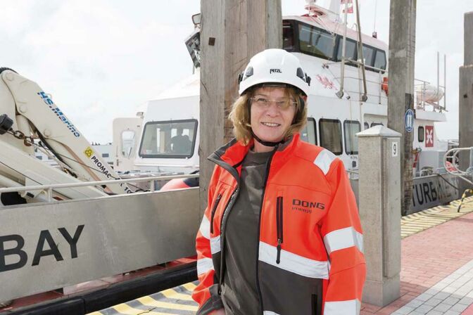 Frauen in der Offshore-Windkraft: Christel Siebens arbeitet für den Energiekonzern Dong Energy, heute Ørsted.
