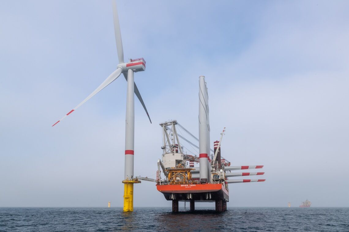 Offshore-Windpark Hohe See in der Nordsee: Das EnBW-Projekt hat im Sommer 2018 zum ersten Mal Strom ins Netz eingespeist.
