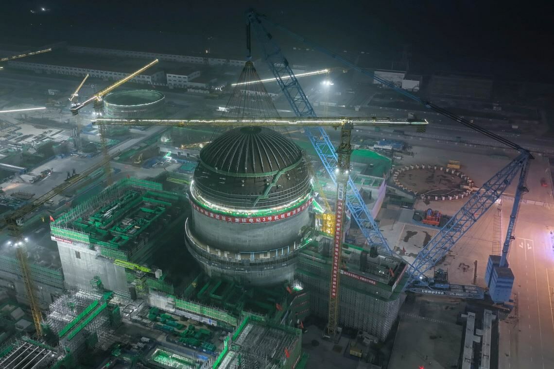 Bau eines Atomkraftwerks im in der Provinz Liaoning: Ein Großteil neuen Reaktoren weltweit entstand in den vergangenen Jahren in China.
