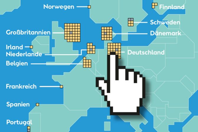 Wo Windparks gebaut werden: Die Animation zeigt im Zeitraffer alle Offshore-Windparks in Europa, Asien und den USA