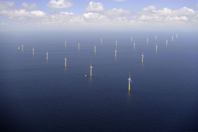 Offshore-Windpark EnBW Baltic 1: Die 21 Windräder liegen etwa 16 Kilometer nördlich von Darß/Zingst.