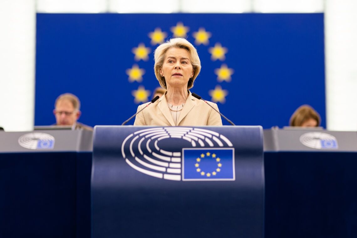 Ursula von der Leyen spricht im Europaparlament in Straßburg: Das starke Abschneiden der Grünen 2019 nötigte der EU-Kommissionspräsidentin einen sehr klimafreundlichen Kurs ab.