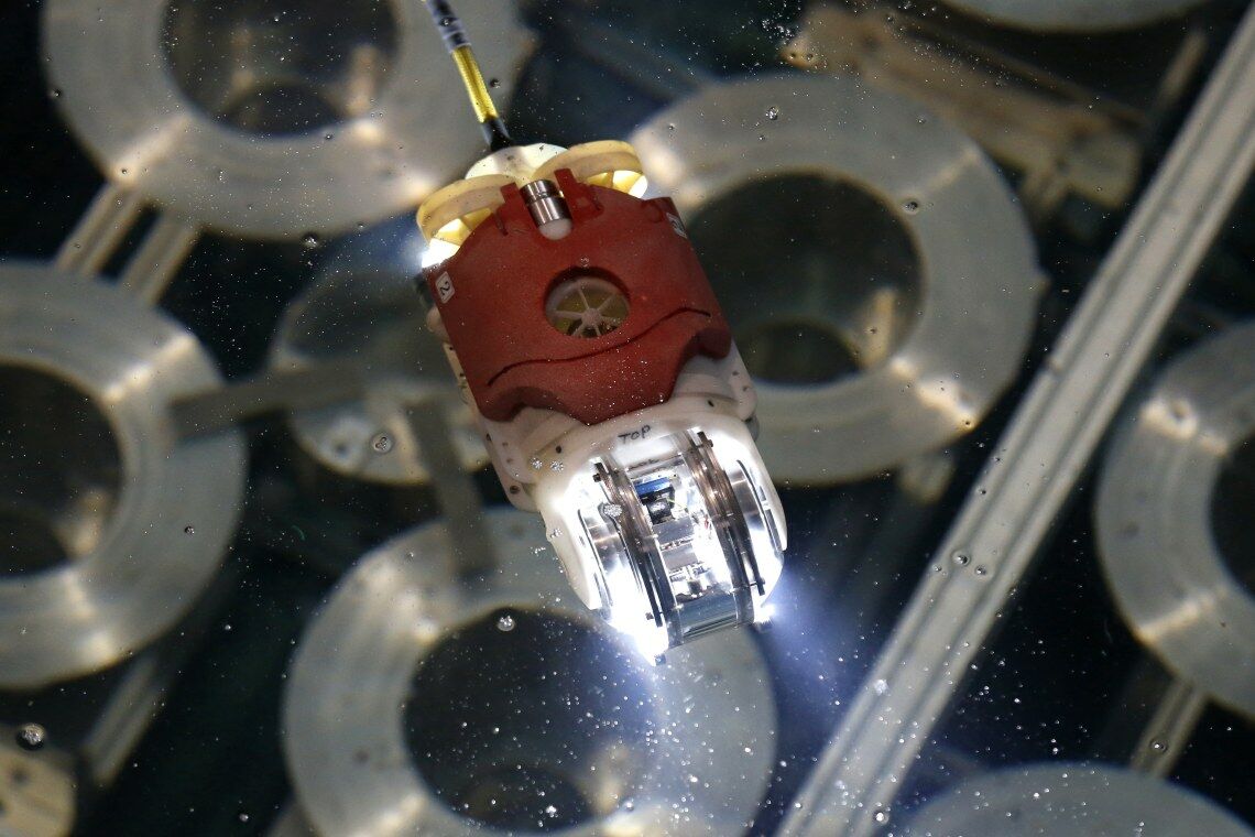Der Roboter Sunfish wurde entwickelt, um Bilder von den Zerstörungen in Reaktor drei des Atomkraftwerks Fukushima zu machen.