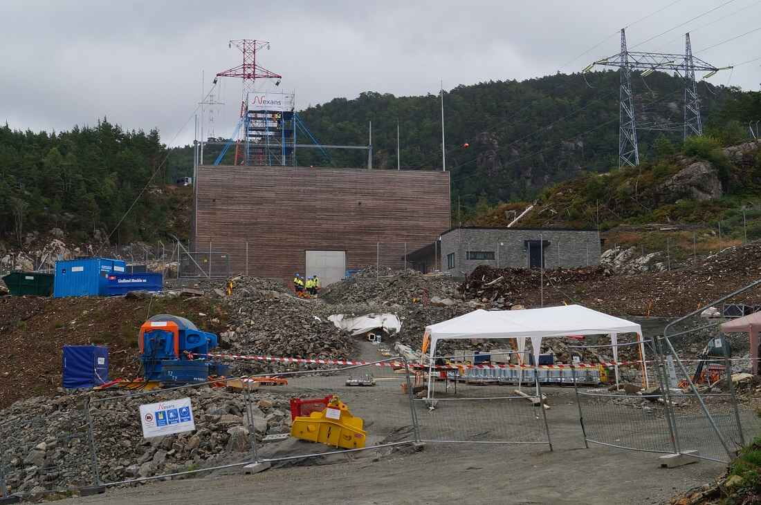 Nordlink-Baustelle am Vollesfjord: Hier errichtet der Stromnetzbetreiber Statnet eine sogenannte Kabelübergangsanlage.