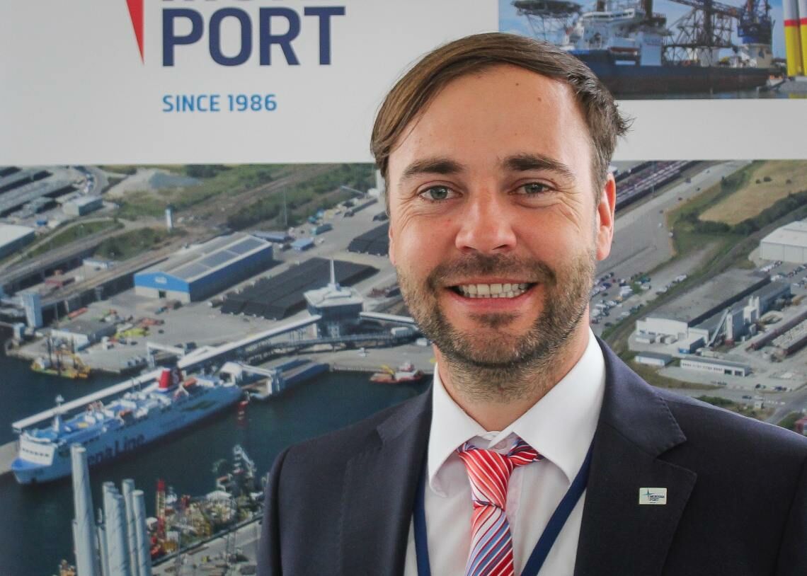 Jörn Gorzelski leitet den Mukran-Port ins Sassnitz auf Rügen: Er ist der Basishafen für drei Offshore-Windarks vor der Küste.