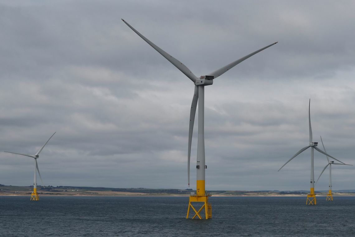 Offshore-Windpark Aberdeen: Einer Studie zufolge kam es binnen zwei Jahren nicht zu einer einzigen Kollision von fünf verschiedenen Vogelarten mit den Rotorblättern der Anlangen.