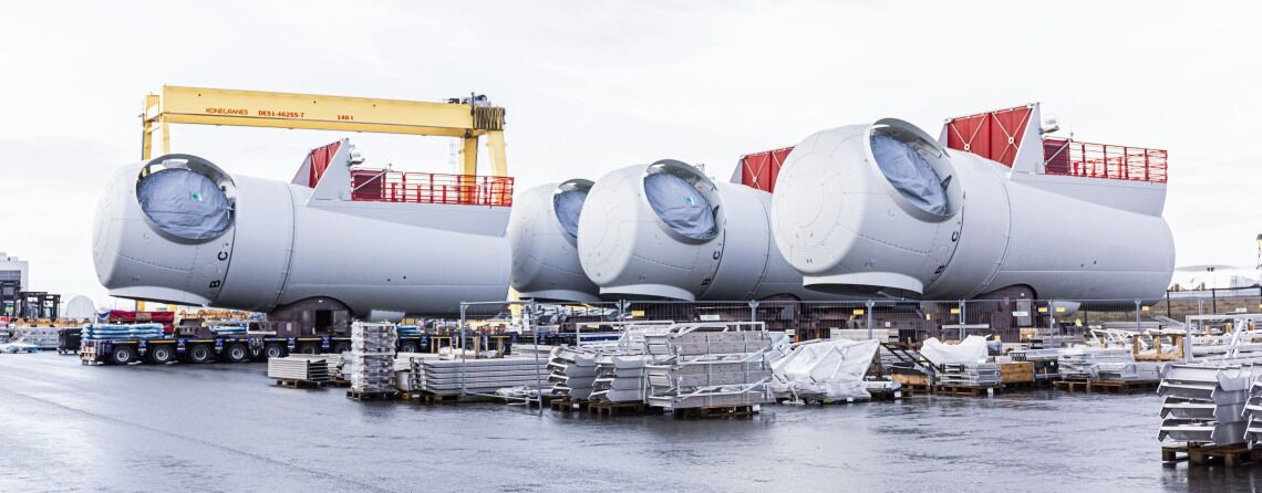 Offshore-Windräder von Siemens Gamesa in Cuxhaven: Der Hafen soll um drei Liegeplätze erweitert werden. Kostenpunkt: 300 Millionen Euro.