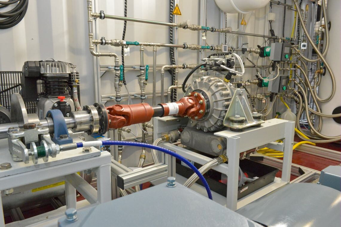 Testanlage zur direkten Erzeugung von Wärme durch ein Windrad.