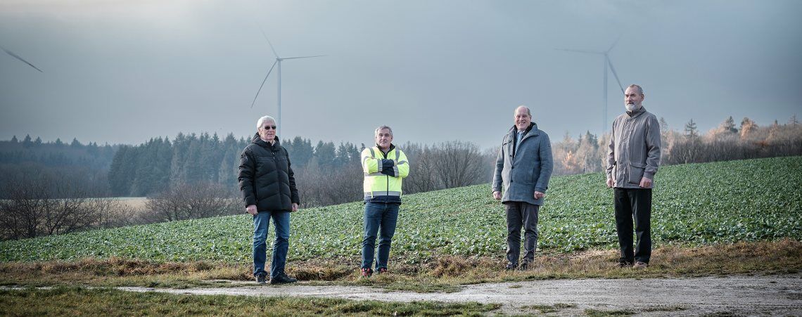 Windpark in Heidenrod im Taunus: Mit einer Bürgergenossenschaft beteiligt die Gemeinde ihre Einwohner finanziell an den Erträgen des Windparks. Foto: Martin Magunia für EnergieWinde.