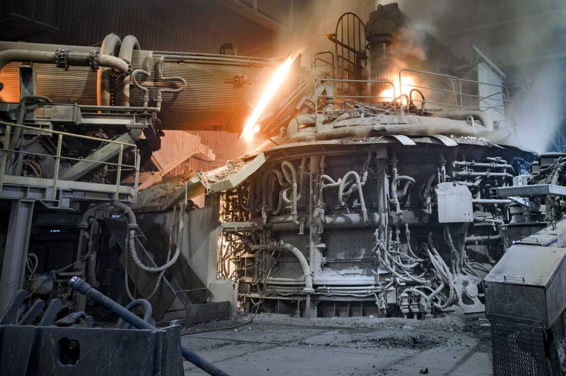 Elektrolichtbogenofen der GMH-Gruppe: Das Stahlwerk im niedersächsischen Georgsmarienhütte verbraucht in etwa so viel Strom wie die benachbarte 170.000-Einwohner-Stadt Osnabrück.