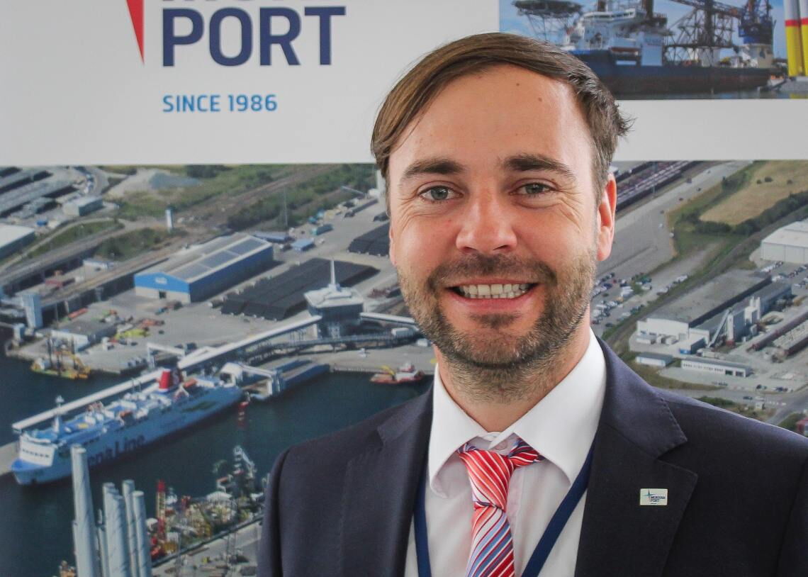 Jörn Gorzelski leitet den Mukran-Port ins Sassnitz auf Rügen: Er ist der Basishafen für drei Offshore-Windarks vor der Küste.