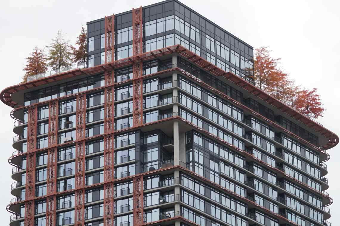 Vancouver will grünste Stadt der Welt werden: Selbst das Dach dieses Hochhauses ist begrünt.