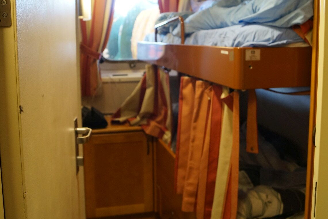Die Kabinen auf der „Edda Fjord" sind eng. In dieser hier können zwei Personen übernachten.