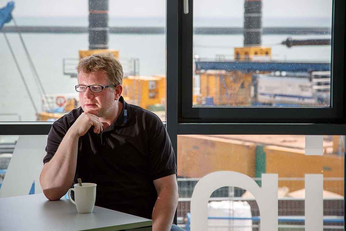 Offshore-Windenergie auf Helgoland: Frank Röben ist Deputy Site Manager bei WindMW.