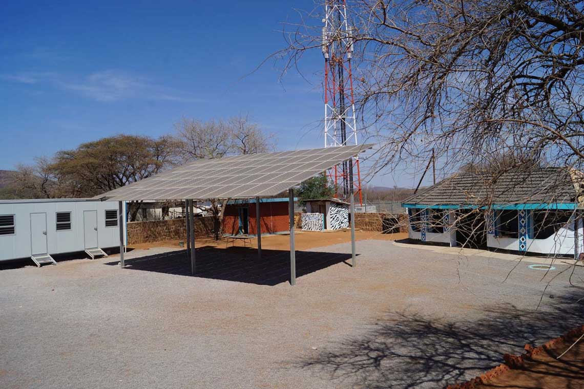 Solaranlage in Gaborone, der Hauptstadt von Botswana.