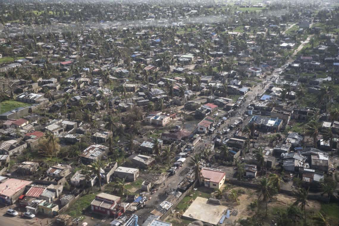 Beira in Mosambik: Zyklon Idai soll bis zu 90 Prozent der Infrastruktur zerstört oder beschädigt haben.