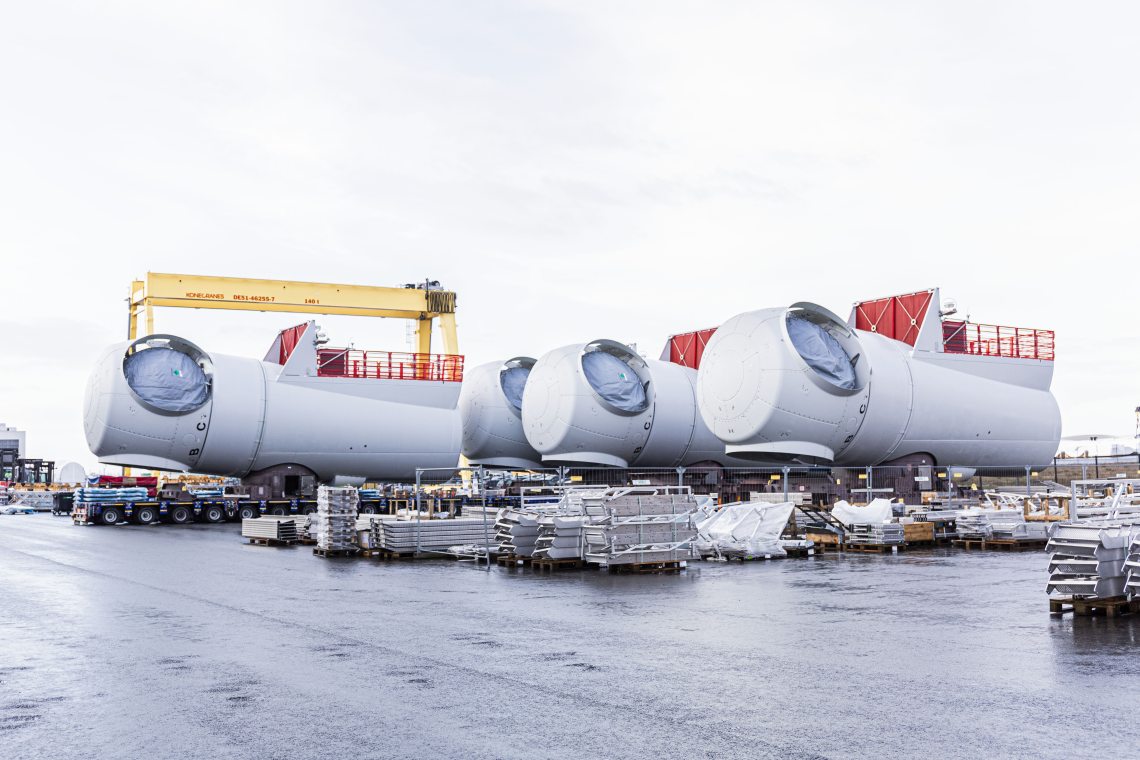 Siemens Gamesa produziert in Cuxhaven Komponenten für Offshore-Windräder. Die Windenergie entwickelt sich weltweit zu einem Jobmotor, der die Verlusten in konventionellen Energien mehr als ausgleicht.