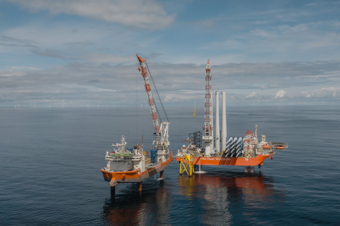 Der Offshore-Windpark Moray East vor der Küste von Schottland zählt zu den größten Offshore-Windparks der Welt.