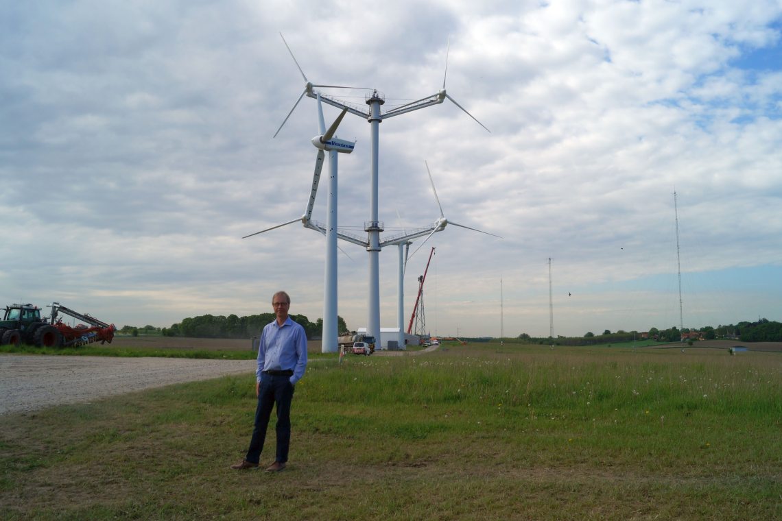 Peter Hauge Madsen auf dem Windenergie-Testfeld von Dänemarks Technischer Universität (DTU).
